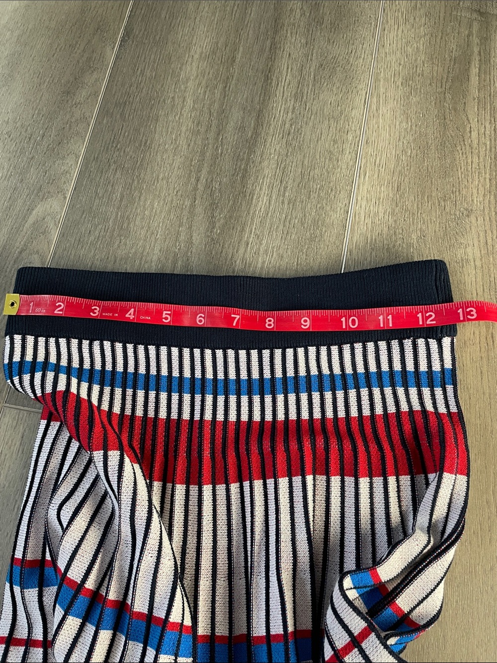 Banana Republic Red, White & Blue Pleated Midi Skirt - Picture 5 of 6